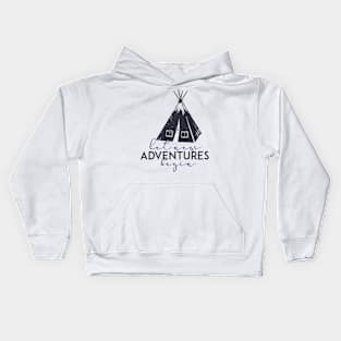 Let New Adventures Begin Kids Hoodie